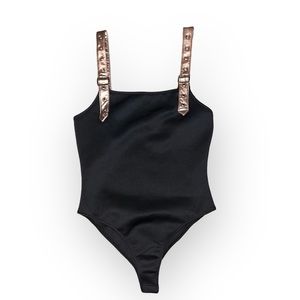 Black and Bronze Bodysuit